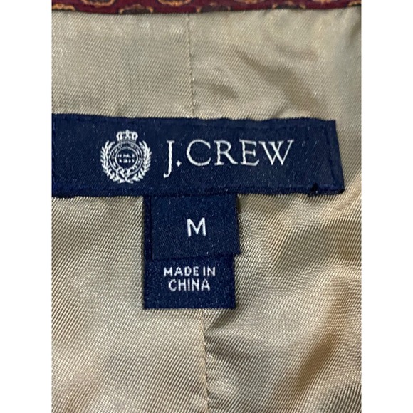 J.Crew Mens Tan White Striped Cotton Bemberg Waistcoat Vest Style 12446 Size M - Picture 4 of 10